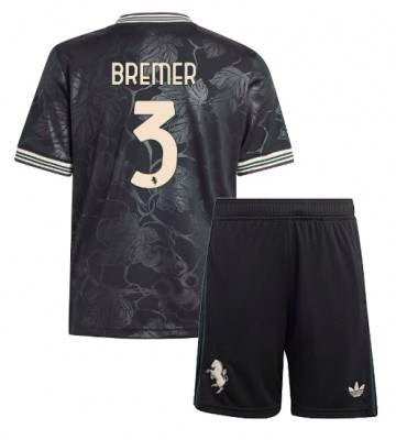 Juventus Gleison Bremer #3 Tredjetrøje Børn 2025-26 Kortærmet (+ Korte bukser)